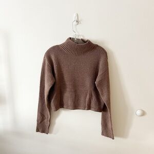 Lulus brown mock neck sweater